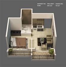 20 One Bedroom Apartment Plans For Singles And Couples Home Design Lover Planos De Apartamentos Diseno De Departamentos Pequenos Planos De Departamentos Pequenos