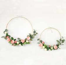 Floral Hoop Wreath Blumenkranz Aus Kunstblumen Fur Die Hochzeit Diy Hochzeit Blumenkranz Kunstblumen Blumenkranz Selber Machen Blumenkranz