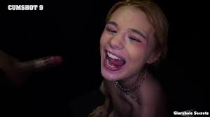 Teens > Cute blonde Chloe Knox kneels in front of glory hole wanting to  swallow as many cocks as possible.