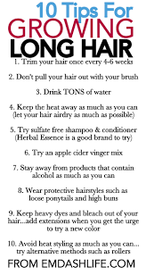 15 quick tips for long hair. 10 Tips For Growing Long Hair Grow Long Hair Natural Hair Styles Hair Hacks