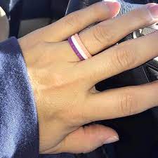Pyramid Stackable Silicone Ring Peach Enso Rings Silicone Wedding Band Silicone Rings Silicone Ring Women