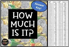 Australian Currency How Much Is It Activity 64 Card Combos Answer Key Australian Money Answer Keys Activities