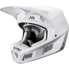 Fox Mx Helmet V3 Solid White Silver