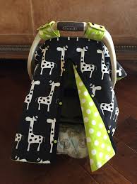 Black Giraffe And Lime Green Baby Car Seat Cover By Kitcarsonblue Baby Car Seats Infant Car Seat Cover Baby Boy Gifts