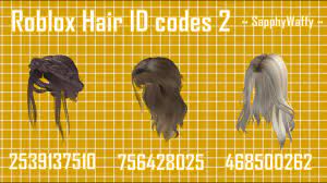 You can see all codes and for more item codes you need to click here. Roblox Rhs Hair Id Codes Youtube