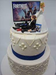 Summer Sale Gamer Funny Wedding Cake Topper Video Game Fort Etsy Funny Wedding Cake Toppers Funny Wedding Cakes Gamer Wedding Cake