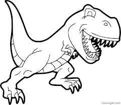 Dogs love to chew on bones, run and fetch balls, and find more time to play! T Rex Coloring Pages Coloringall
