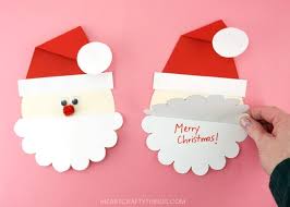 Download, print and enjoy our festive red and green papers. Santa Card I Heart Crafty Things