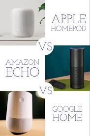 Apple Homepod Vs Amazon Echo Vs Google Home Smart Speaker Showdown Google Home Amazon Echo Security Gadgets