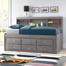 Product is made from a mixture of composite woods with a laminated finish. 6 Drawer Storage Bed Wayfair