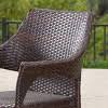 Gray end & side tables. Nora 7pc Acacia Wicker Dining Set Teak Brown Christopher Knight Home Target