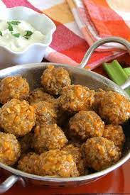 Spicy Buffalo Style Meatballs Recipe Pork Loin Recipes Popular Healthy Recipes Recipes