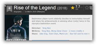 Born in a poor family, he never gave up despite the difficulties he went through. Lee Chong Wei Rise Of The Legend 2018 Web Dl 720p Telegraph