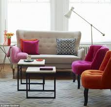 Mismatched Pink Chair And Cream Sofa With Pink Fringed Throw Accentchairs Mismatched Accent Chairs Paris Living Rooms Interior Home And Living