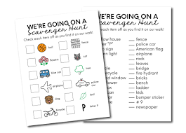 20 fun scavenger hunt ideas. Scavenger Hunt Printables From Thirty Handmade Days