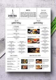 Simple Style A3 Poster Menu Template Psd Menu Design Layout Food Menu Design Restaurant Menu Design