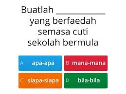 Kurasa tak ada yang perlu lagi untuk dijelaskan. Kata Ganti Nama Tak Tentu Sumber Pengajaran