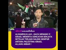 A city of southwest asia in the gaza strip, a narrow coastal area along the mediterranean sea adjoining israel and egypt. Alhamdulillah Gaza Menang Israel Meminta Palestina Untuk Menghentikan Peperangan Allahuakbar Youtube