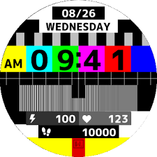Used since the earliest tv broadcasts, test cards were originally physical cards at which a television camera was pointed, and such cards are still often used for calibration. Tv Test Card By Wing0826 Amazfit T Rex Amazfit Zepp Xiaomi Haylou Honor Huawei Watch Faces Catalog
