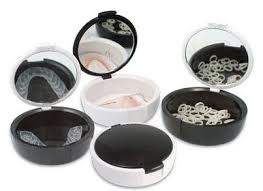 Black And White Braces Retainer Case With Mirror In Black White And Colors Retainers Dental Braces Braces Retainer