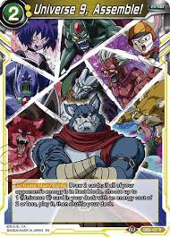 Dragon ball super's english dub has gone onto the second match of the zeno expo as gohan got back into action with a fight against universe 9's deadly schemer lavender. Universe 9 Assemble Reprint Battle Evolution Booster Dragon Ball Super Ccg Tcgplayer Com