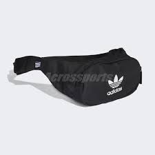 Details About Adidas Originals Essential Crossbody Bag Trefoil Waist Pack Casual Black Dv2400