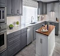 Rta American Standard Framed Light Grey Shaker Modern Solid Wood Kitchen  Cabinets