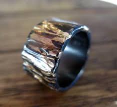 Mens Wedding Ring 12mm Ring Rose Gold Bark Wedding Band Viking Wedding Ring Unique Mens Wedding Band Rings For Men Wedding Rings Wedding Men