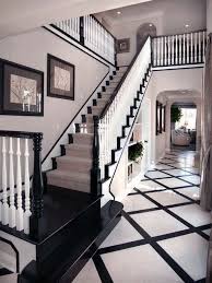 Black Painted Handrail Baseboards Risers And Treads Classic Stair Runner Design Stairs Design Stairs Painted Staircases
