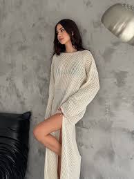 Cotton Maxi Knit Dress / Cover Up