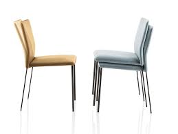 Ergonomic Upholstered Stackable Leather Chair Stella Chair By Riflessi Chair Chair Design Stackable Chairs