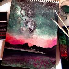 También le apliqué brillantina y le puse florecitas con un. Dibujos De Paisajes Tumblr