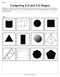 comparing 2d and 3d shapes worksheet have fun teaching