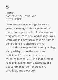 Uranus In Sagittarius 5th House Capricorn Moon Zodiac