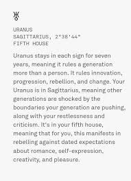 uranus in sagittarius 5th house capricorn moon zodiac