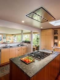 Flush Ceiling Mount Range Hood A Great Alternative For Open Space Over An Island Coo Kitchen Island Range Kitchen Island Range Hood Kitchen Island With Cooktop