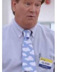 Superstore Mark McKinney Glenn Blue Cloudy Tie