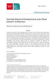 To which the preferential tariff arrangements set out in council. Pdf Customs Unions In International Law From Concept To Practice