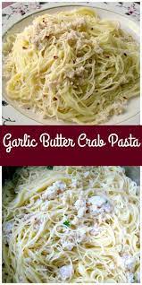 Garlic Butter Crab Pasta Recipe Crab Pasta Crab Pasta Recipes Crab Meat Recipes