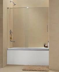 Frameless Glass Bathtub Doors With Glass Half Wall Dreamline Mirage Frameless Sliding Tub Door 56 60 Shdr 1960 Shower Doors Frameless Shower Doors Tub Doors