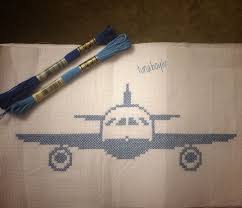 Ucusa Hazir Misiniz Cross Stitch Kanavice Ucak Kanavice Kanavice Alfabe Desenler