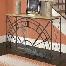 Mccrady Half Clock Console Table Console Table Industrial Console Tables Metal Console Table