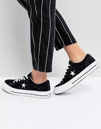 Black And White Striped Converse Stars And Stripes The Converse One Star Ratedonestar Converse One Star Converse Style Women Sneakers