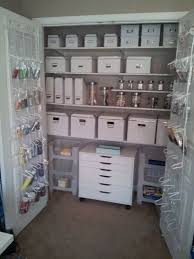 Craft room furniture ideas excellent on in diy projects pinterest scrapbook 1. 40 Creative Shelving Ideas For Small Craft Room The Urban Interior Small Craft Rooms Craft Closet Organization Craft Room Design
