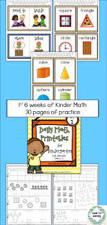 Daily Math Kindergarten Worksheets Set 1 Weeks 1 6 Distance Learning Daily Math Math Printables Kindergarten Math