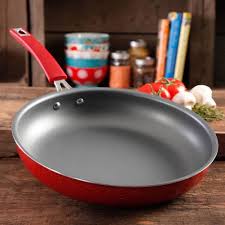 The Pioneer Woman Vintage Speckle 12 Inch Non Stick Skillet Red Walmart Com Fry Pan Set Pioneer Woman Stainless Steel Brackets
