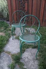 Vintage Metal Bistro Chairs Mid Century Modern Iron Chairs Etsy Metal Bistro Chairs Metal Patio Chairs Bistro Chairs