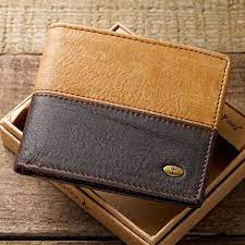 Two Tone Genuine Leather Men S Wallet With Cross Stud Leather Wallet Mens Genuine Leather Wallets Leather Wallet