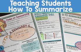Teaching Students The Skill Of Writing A Great Summary