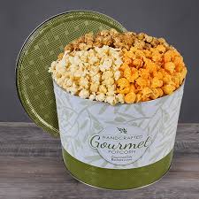 traditional gourmet popcorn tin by